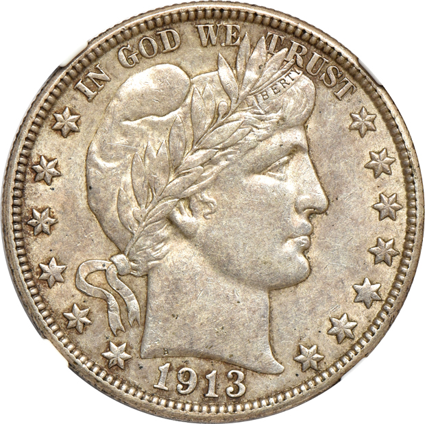 1911-D AU-55, 1913-D AU-58, and a 1914-S AU-55, all NGC