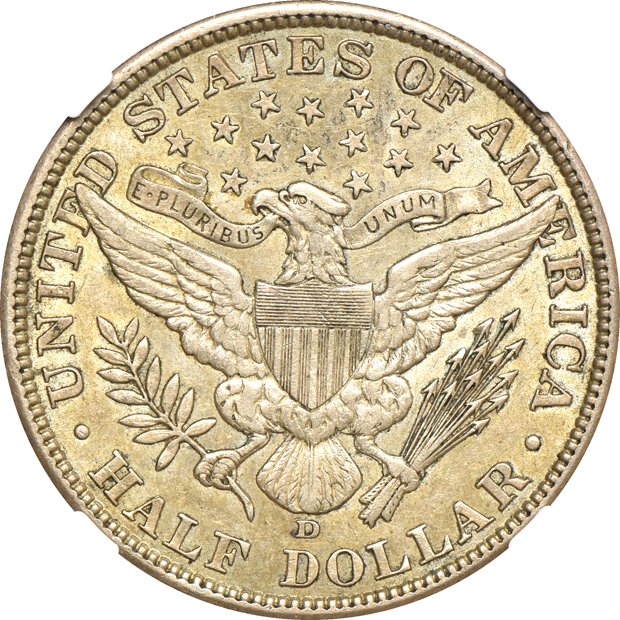 1911-D AU-55, 1913-D AU-58, and a 1914-S AU-55, all NGC
