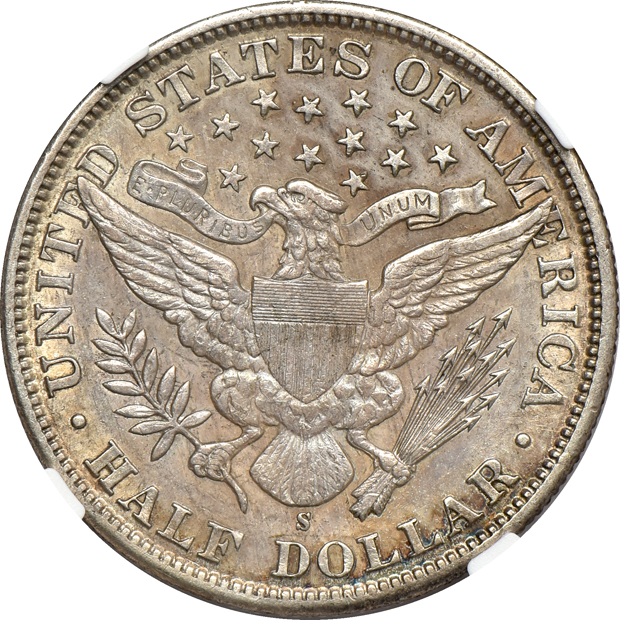 1899-S and 1900-S, both NGC AU-50