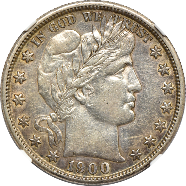 1899-S and 1900-S, both NGC AU-50