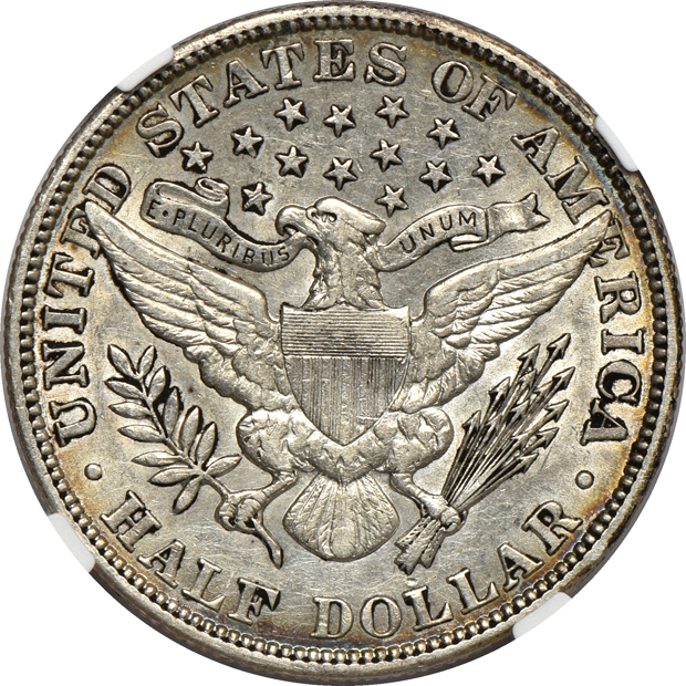 Four Barber half-dollars certified by NGC