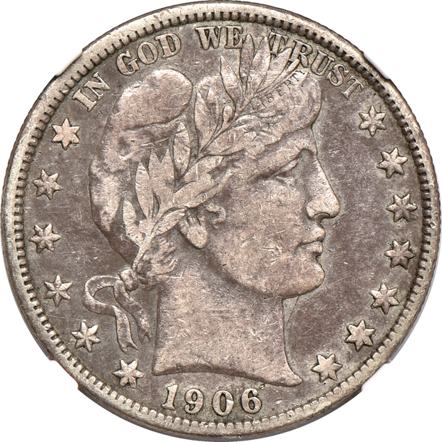Four Barber half-dollars certified by NGC