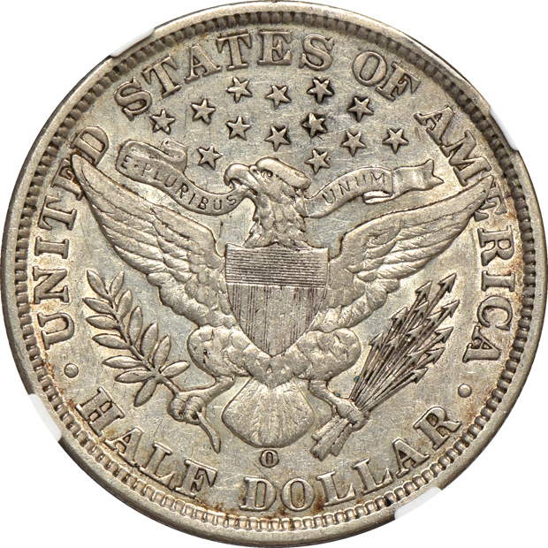 Four Barber half-dollars certified XF-40 by NGC