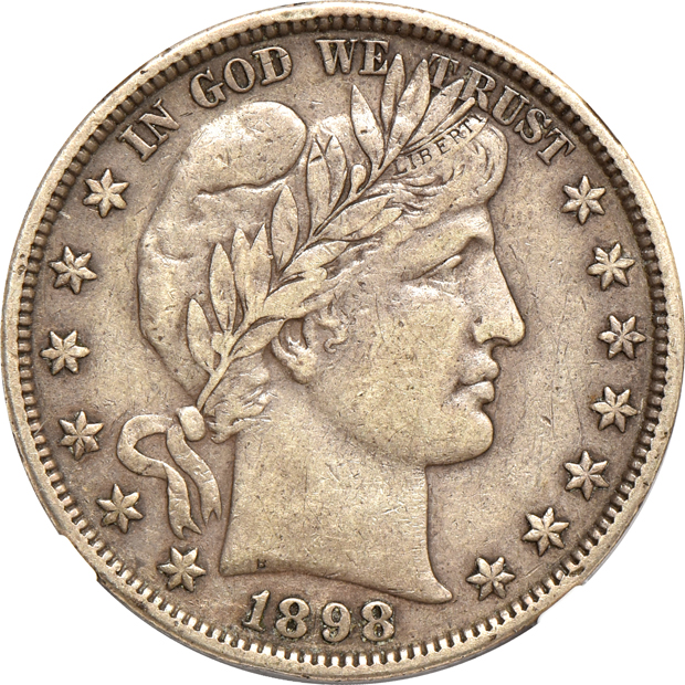 Four Barber half-dollars certified XF-40 by NGC