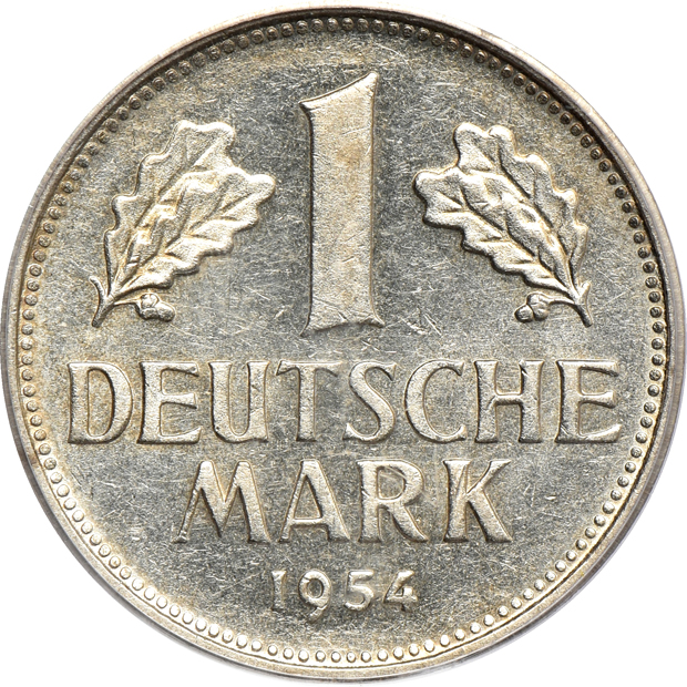 Multiple - Five German coins and an 1876-CS Denmark ore, all six PCGS