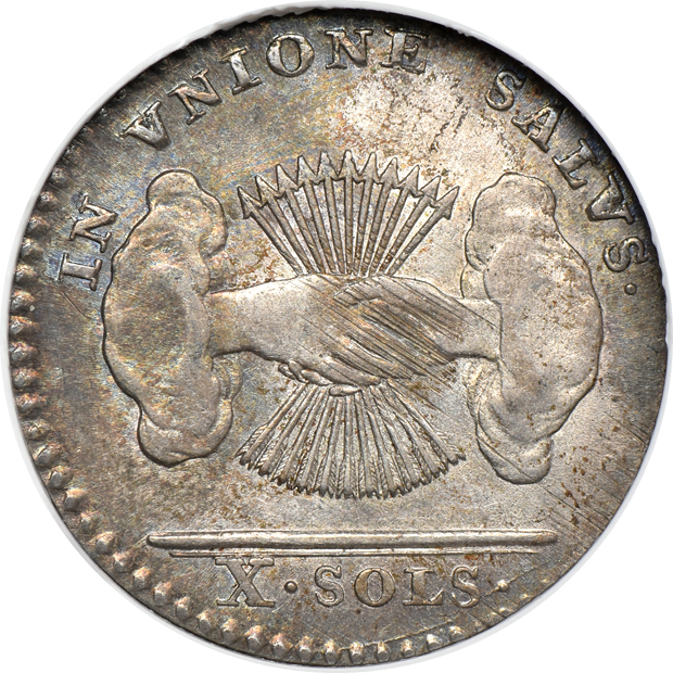 Multiple - 1662 Austria 3 kreuzer, 1751 Switzerland-Zurich shilling, 1790 Austrian Netherlands 10 sols, and an 1839 German States Frankfurt kreuzer