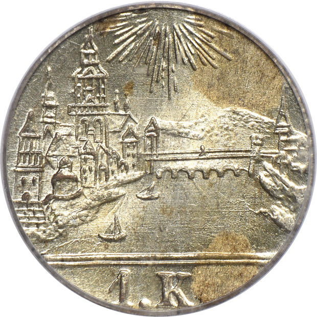 Multiple - 1662 Austria 3 kreuzer, 1751 Switzerland-Zurich shilling, 1790 Austrian Netherlands 10 sols, and an 1839 German States Frankfurt kreuzer