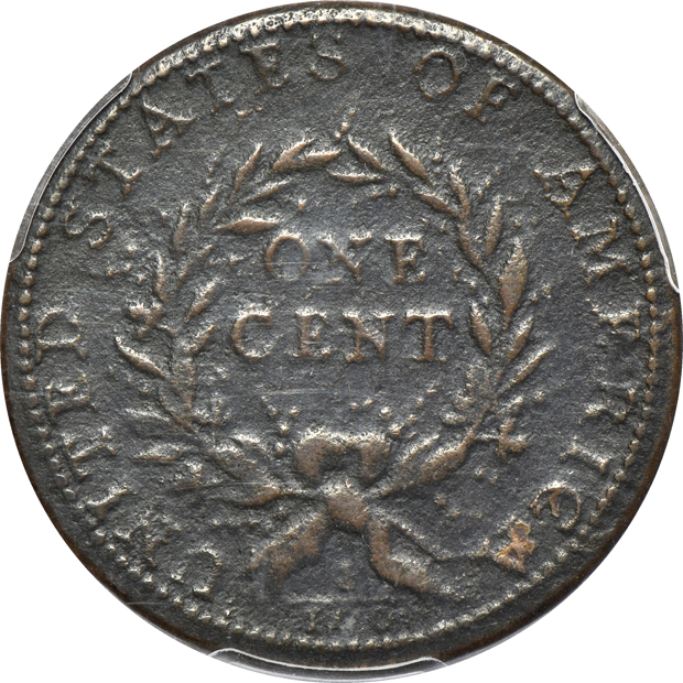1793 Wreath, Vine, and Bars PCGS VF details/environmental damage