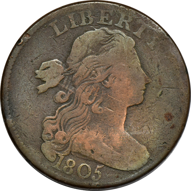 Twelve large cents, seven Draped Bust and five Classic Head, as described