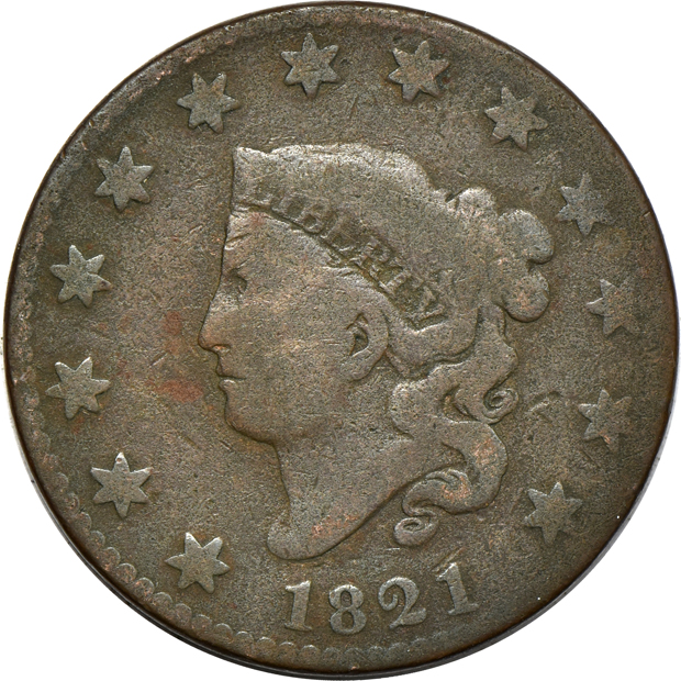 Fourteen Liberty Head large cents