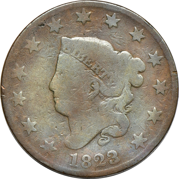 Fourteen Liberty Head large cents