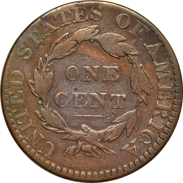 Eight half-cents and thirty-six large cents