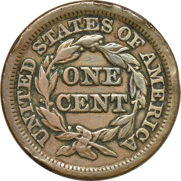 Eight half-cents and thirty-six large cents