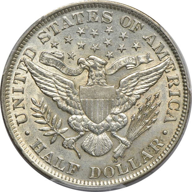 1892 AU-58, and an 1894 AU-55, both PCGS