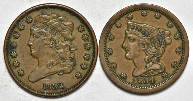 Seven half-cents