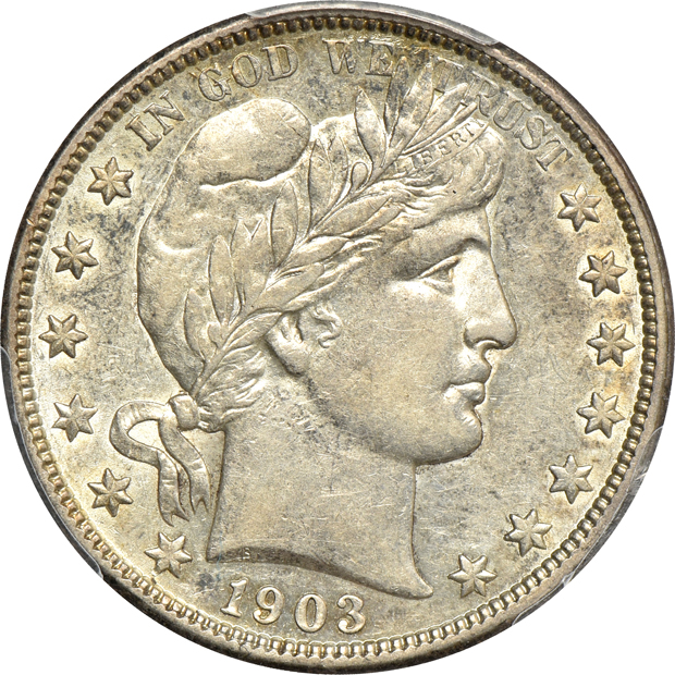 1893-O AU-50, and a 1903-O AU-53, both PCGS