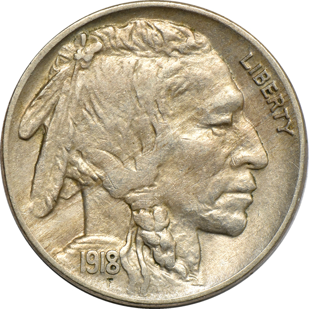Collection of Buffalo nickels in a Dansco 7112 album