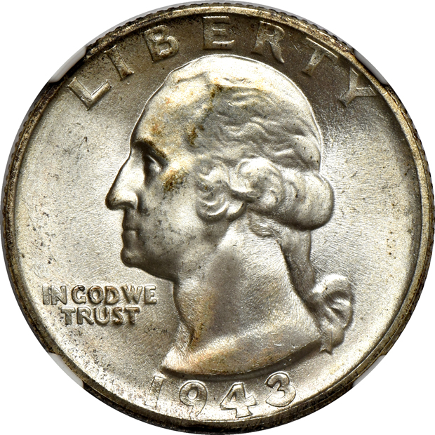 Seven Washington quarter certified MS-66 by NGC