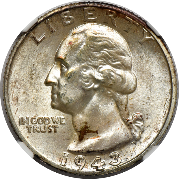 Seven Washington quarter certified MS-66 by NGC