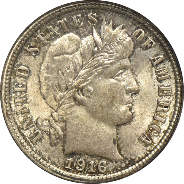 Group of ten United States type coins