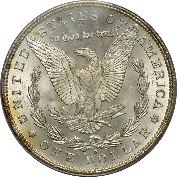 1880/9-S MS-64, 1883-CC MS-64, and an 1883-CC MS-65, all PCGS