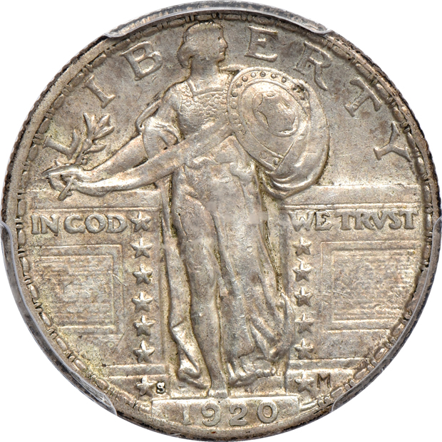 Four certified Standing Liberty quarters