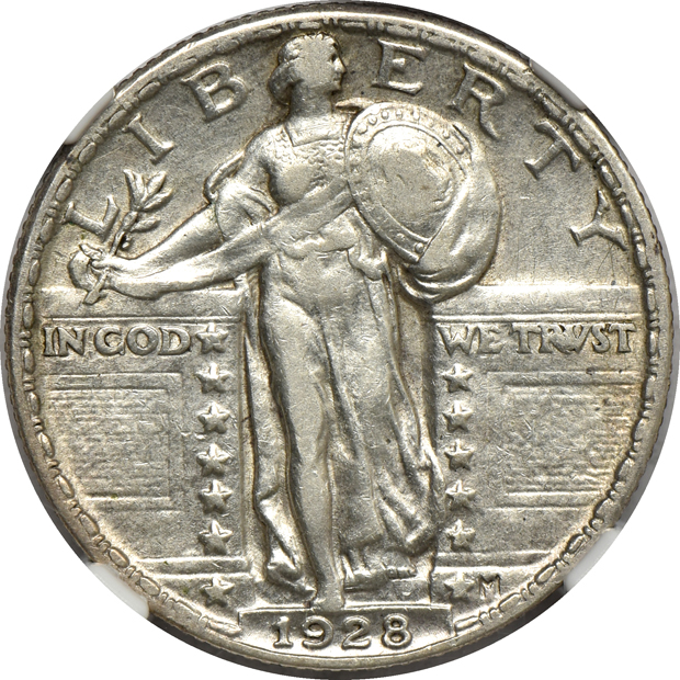 Four certified Standing Liberty quarters
