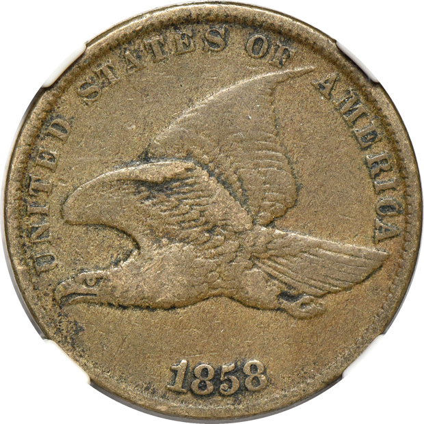 Three cents, a 1915-D Buffalo nickel AU-58, and an 1885 Liberty Seated dime AU-58 CAC, all certified
