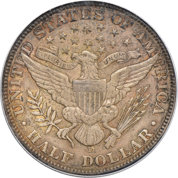 1853 Arrows and Rays DDR Liberty Seated half-dollar, plus three Barber half-dollars, all certified