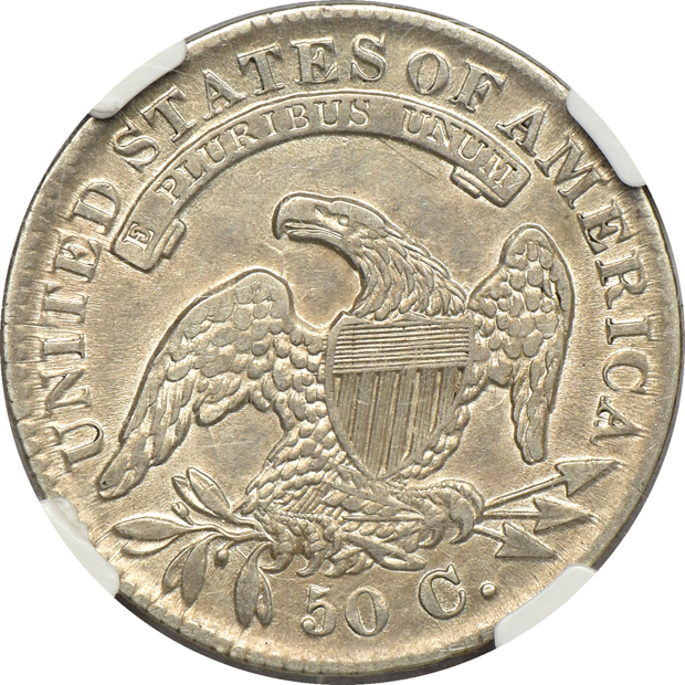1832 Bust half-dollar NGC AU-50, 1846 Tall Date Liberty Seated half-dollar PCGS XF-40, and an 1847 Liberty Seated dollar PCGS VF details/smoothed