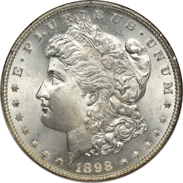 1883 PCGS, 1888-O PCGS, and 1898 NGC, all MS-66