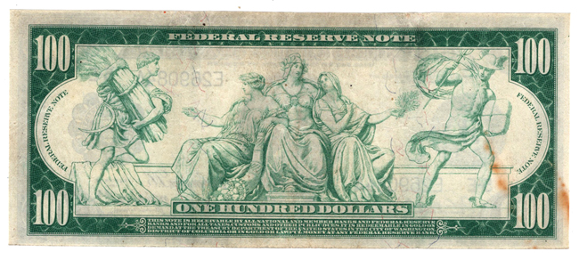 1914 $100 Richmond Blue Seal Fr# 1100 - VF