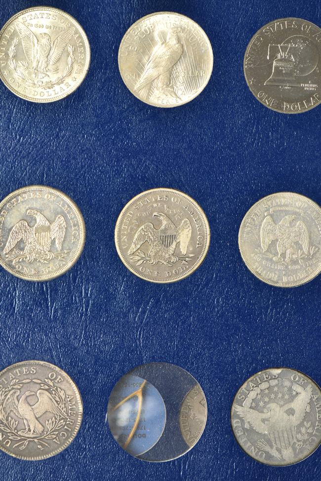 Group of twenty-three different United States type coins in a Whitman United States Type Set Large Coins album