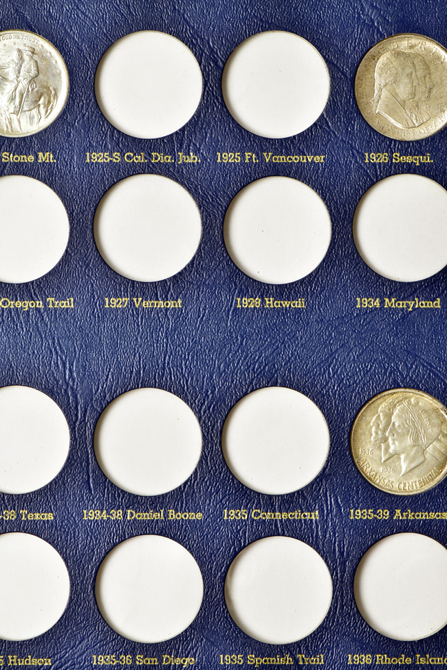 Collection of twenty-four silver commemoratives in a Whitman 9433 album