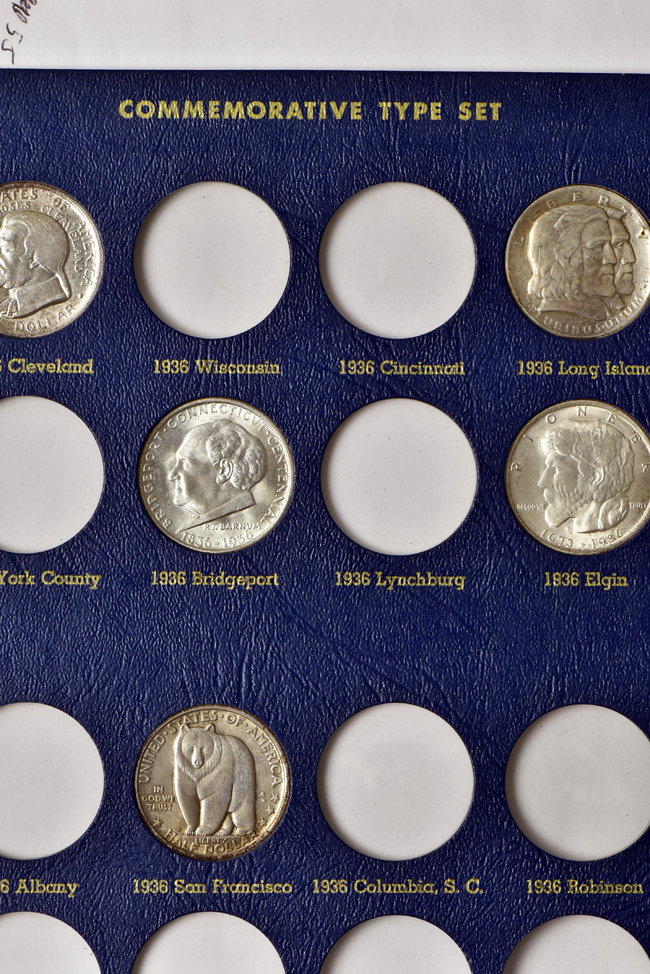 Collection of twenty-four silver commemoratives in a Whitman 9433 album