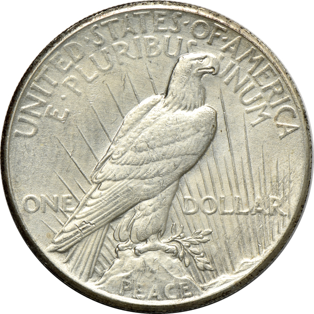 Complete collection of Peace dollars in a Whitman 9430 album