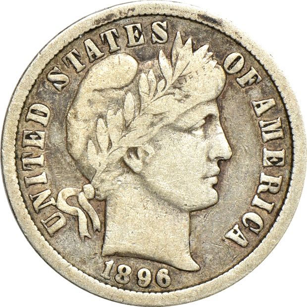 Complete collection of Barber dimes in a Dansco 7121 album