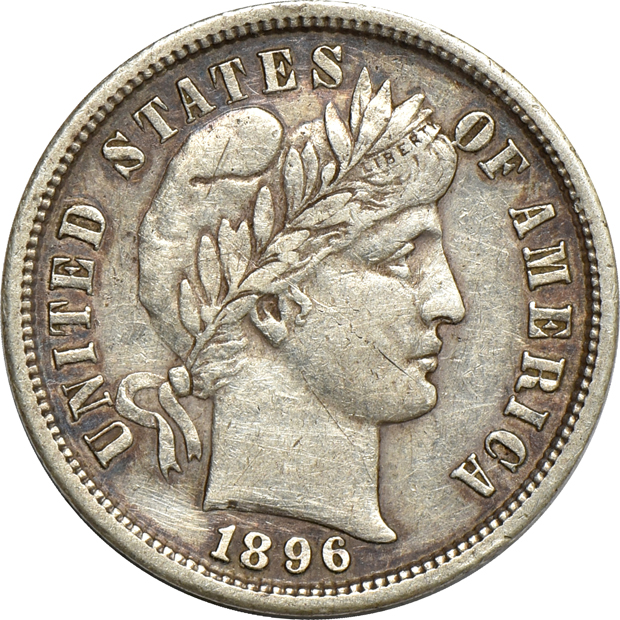 Complete collection of Barber dimes in a Dansco 7121 album