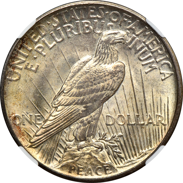 1921 Peace, High Relief NGC MS-65