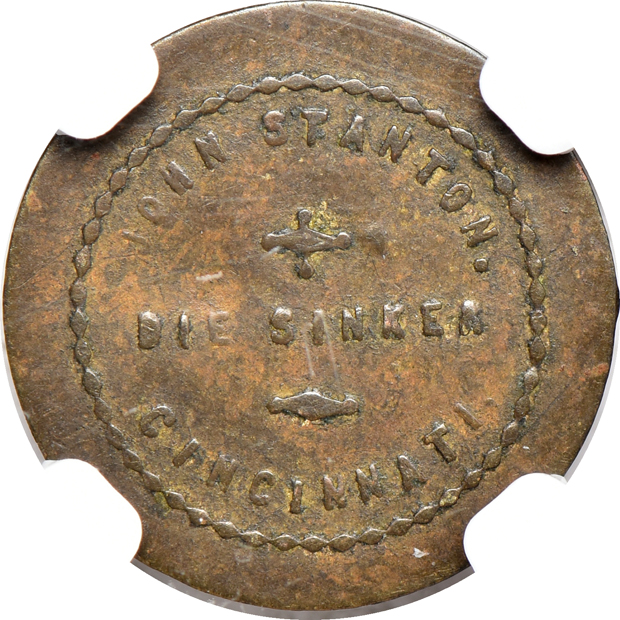 (1861-65) Sutler token, VA S-2b-5B 2nd Regiment, Virginia Cavalry, NGC AU-55