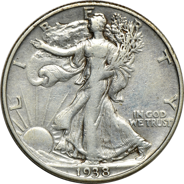 Complete collection of Walking Liberty half-dollars in two Whitman albums
