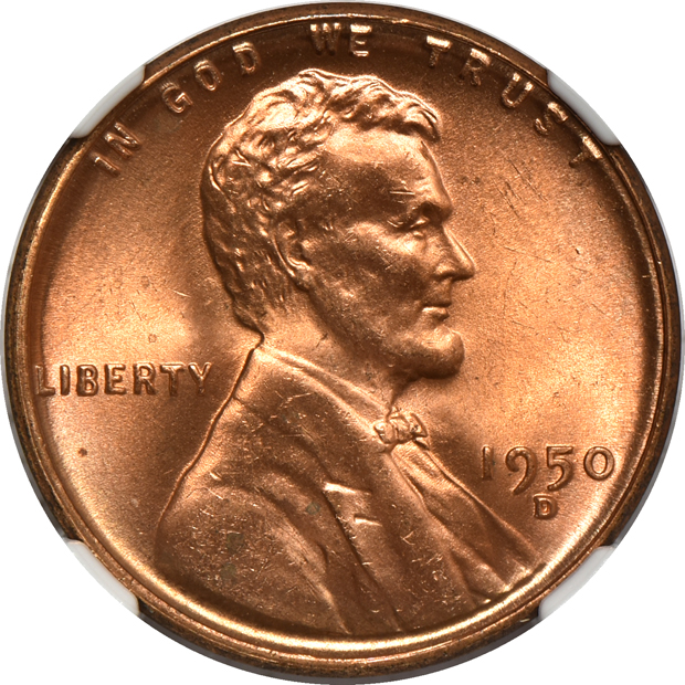 Ten 1950-D NGC MS-67 RD