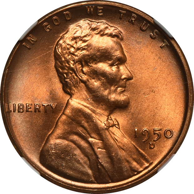 Ten 1950-D NGC MS-67 RD