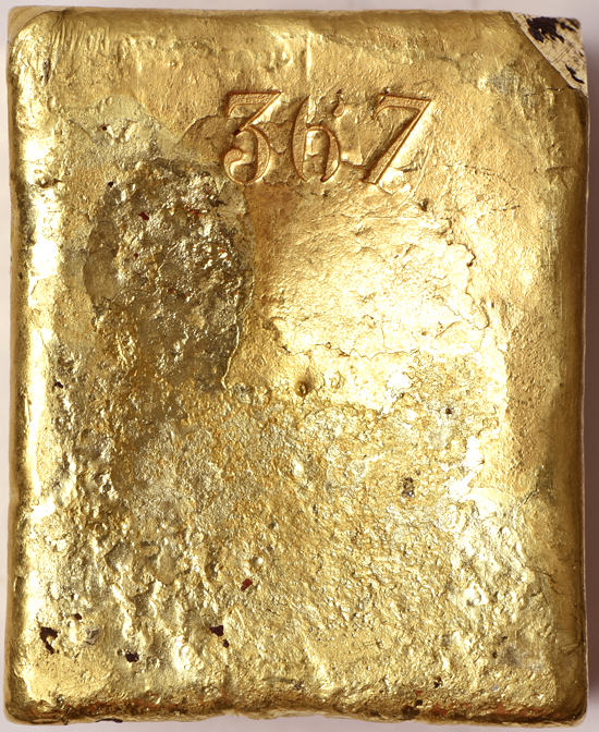 Kellogg & Humbert Assayers 37.08ozs .784 Fine Gold Bar, S.S. Central America Recovery