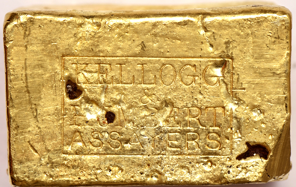 Kellogg & Humbert Assayers 37.08ozs .784 Fine Gold Bar, S.S. Central America Recovery