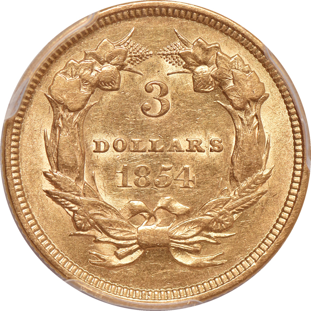 1854 PCGS AU-50 CAC
