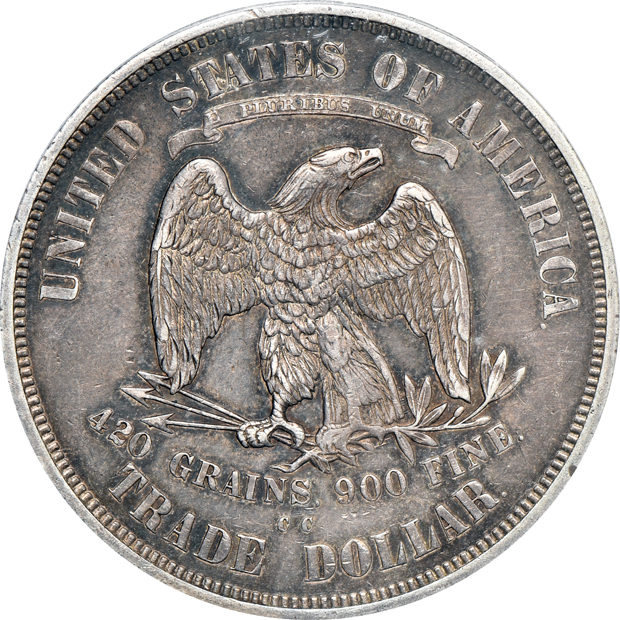 1873-CC Trade PCGS AU-50 (green label)