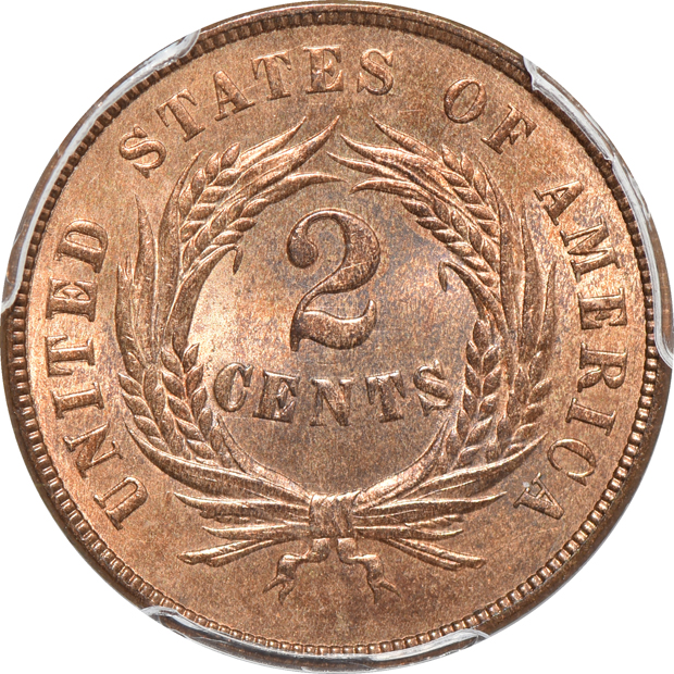 1869 PCGS MS-66 (shield)