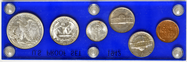 1941 and 1942 (six piece) Proof Set in Capital Plastics holders 