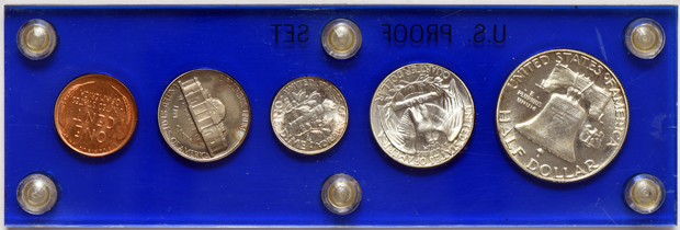 1950, 1951, and 1952 Proof Sets in Capital Plastics holders